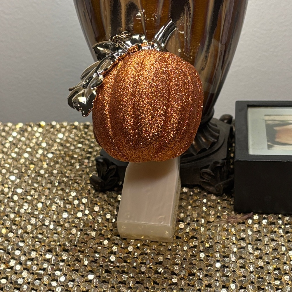Bath & Body Works Glittery Orange Pumpkin Decor
